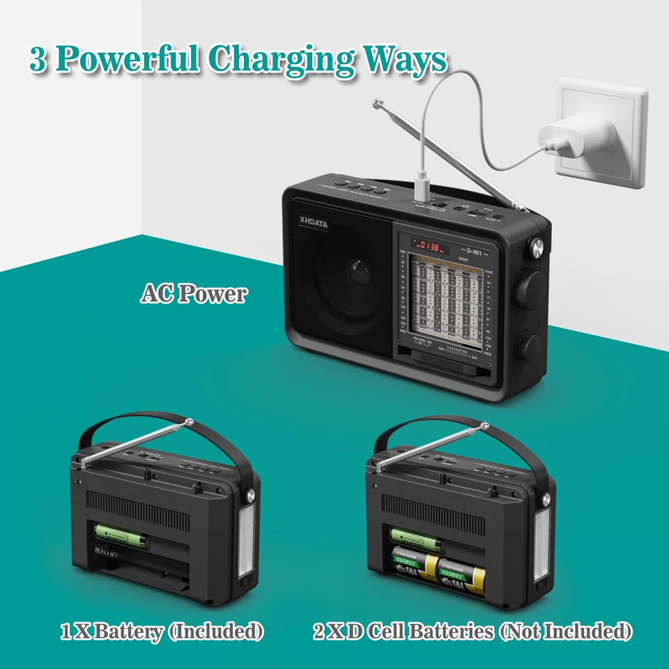 XHDATA D-901 ラジオ XHDATA D-901 Shortwave Radio Daytime SW - YouTube