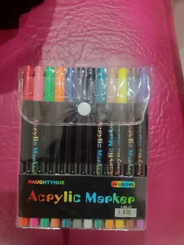 Rotuladores de pintura acrílica de 48 colores para uso artístico profesional, bolígrafos finos y con punta de doble punta, adecuados para piedra, madera y caligrafía photo review