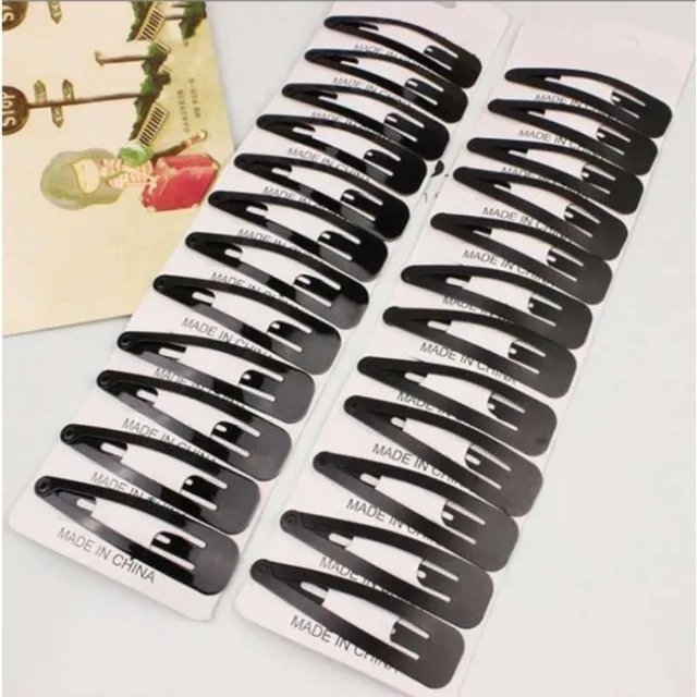 10unidades Presilha Prendedor de Cabelo Tic Tac NA COR PRETA