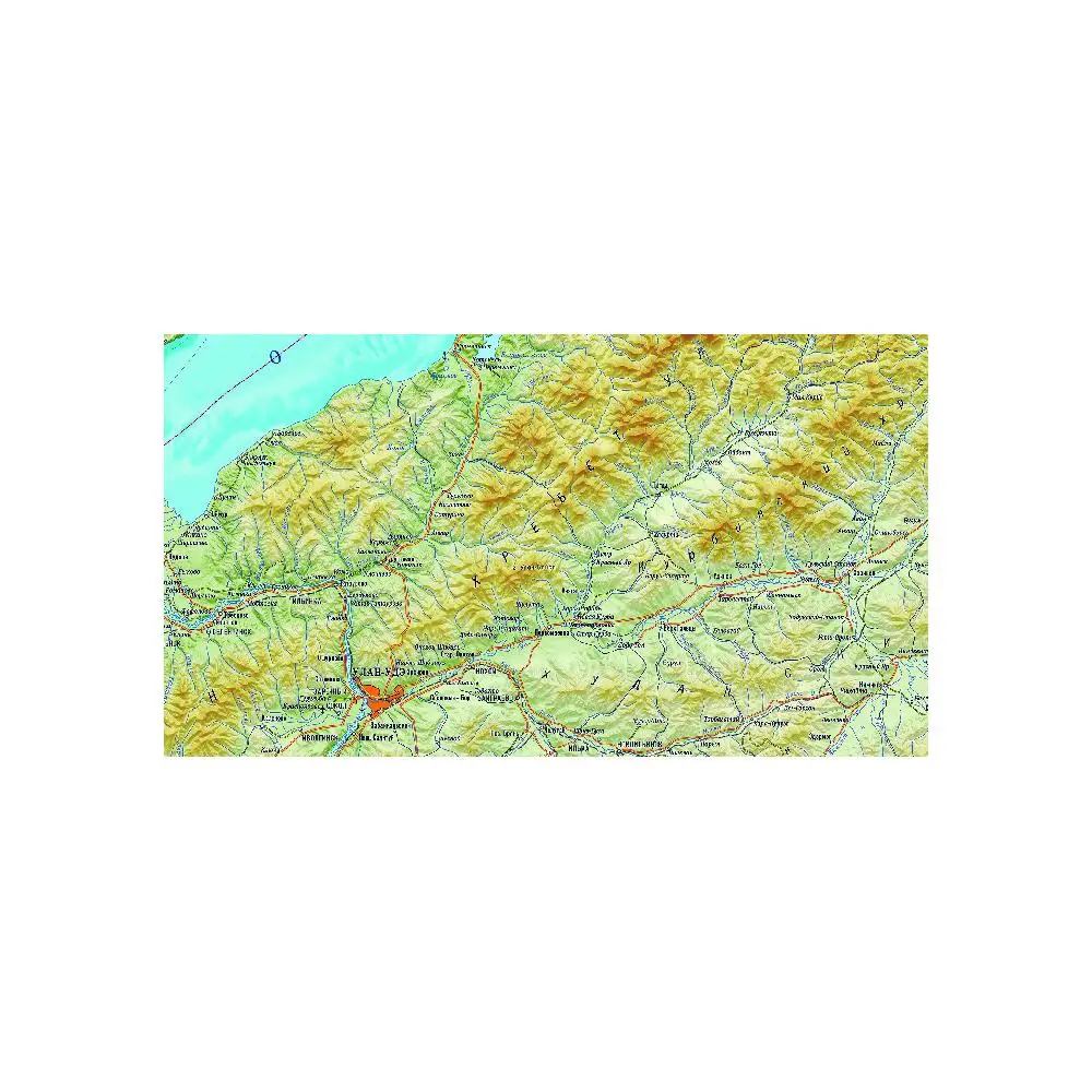 Рисунок 2 - Карта Бурятии общегеографическая