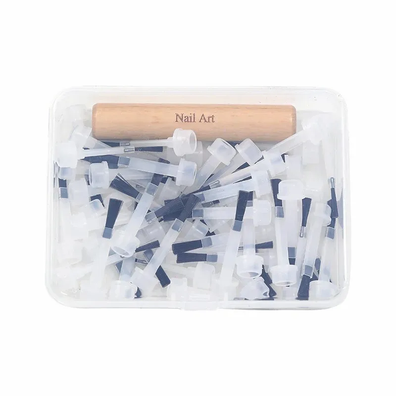 50 Pcs Double Head Nail Polish Brush Set