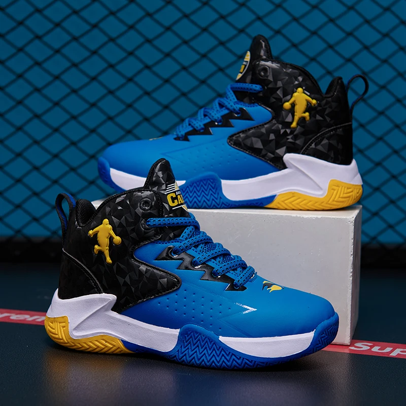 

Basketball Sneakers Children's 2023 Autumn/Winter Casual Shoes Boys' Sneakers Girls' Shoes Leather Lace Up Training Shoes