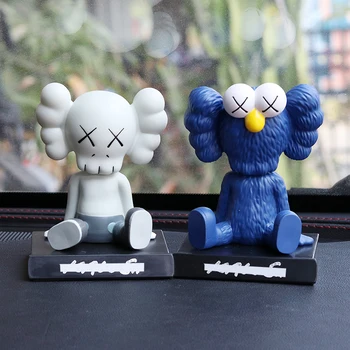 패션 자동차 장식 XX 눈 컴패니언 만화 버블헤드 인형, 자동차 대시 보드 인테리어 장식 액세서리, 휴대폰 홀더 상품 이미지