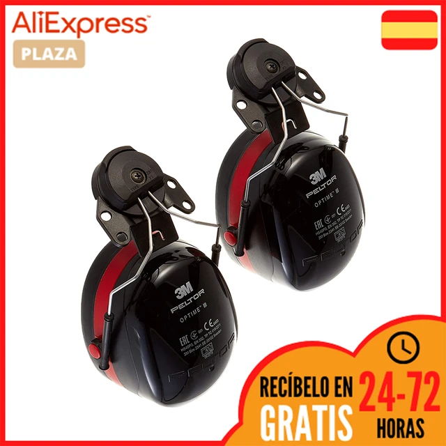 3M, Optime III H540P3-413-SV, orejeras industriales anti ruidos para cascos  P3E, cascos protectores para los oídos, auriculares de espuma, tapones