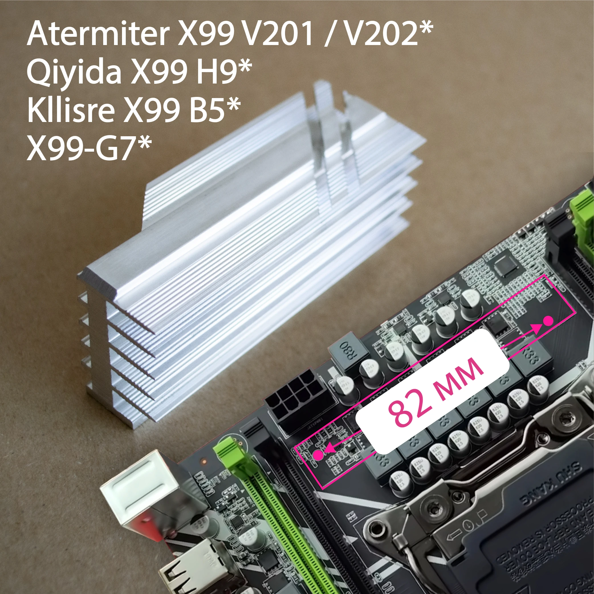 heatsink, VRM, 2011, V3, X99, v201, v202, G7, H9, B5, radiator, Kllisre, Machinist, Qiyida