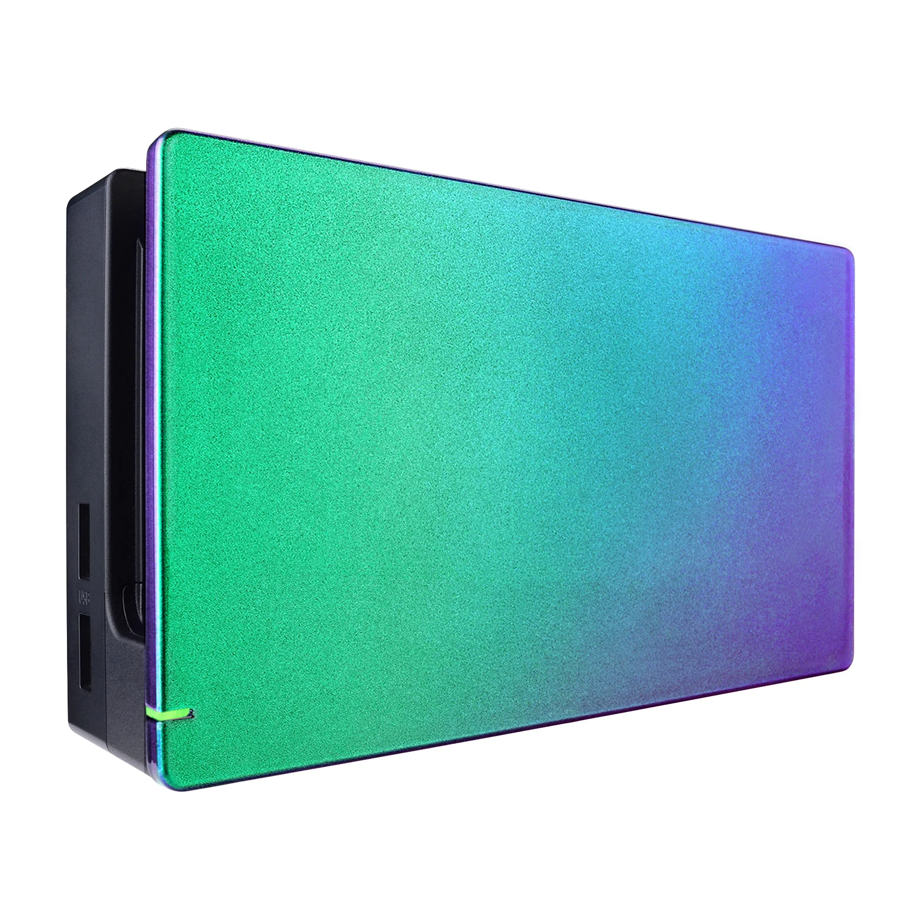 

eXtremeRate Custom Chameleon Glossy Faceplate Green Purple DIY Replacement Housing Shell for Nintendo Switch Dock