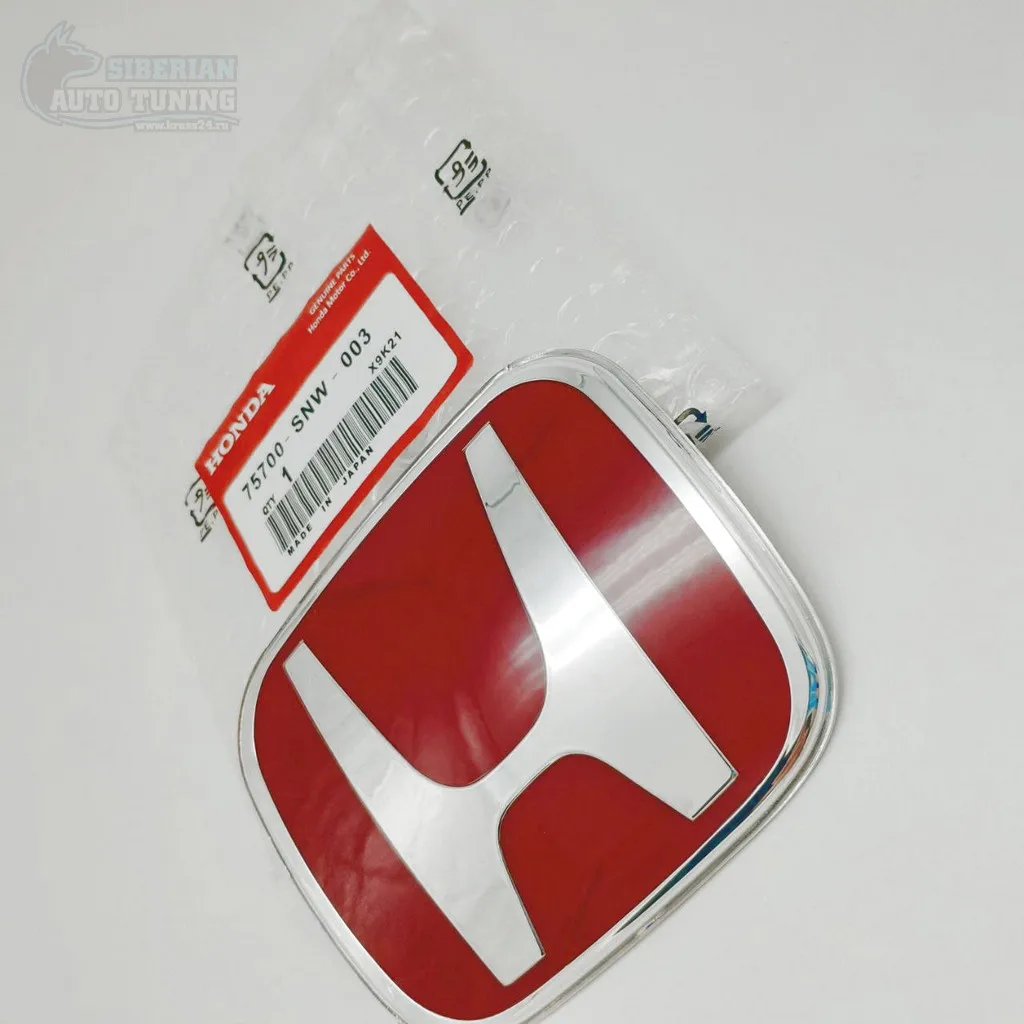 ホンダ75700-snw-003 113*92用の赤いタイプrのエンブレム