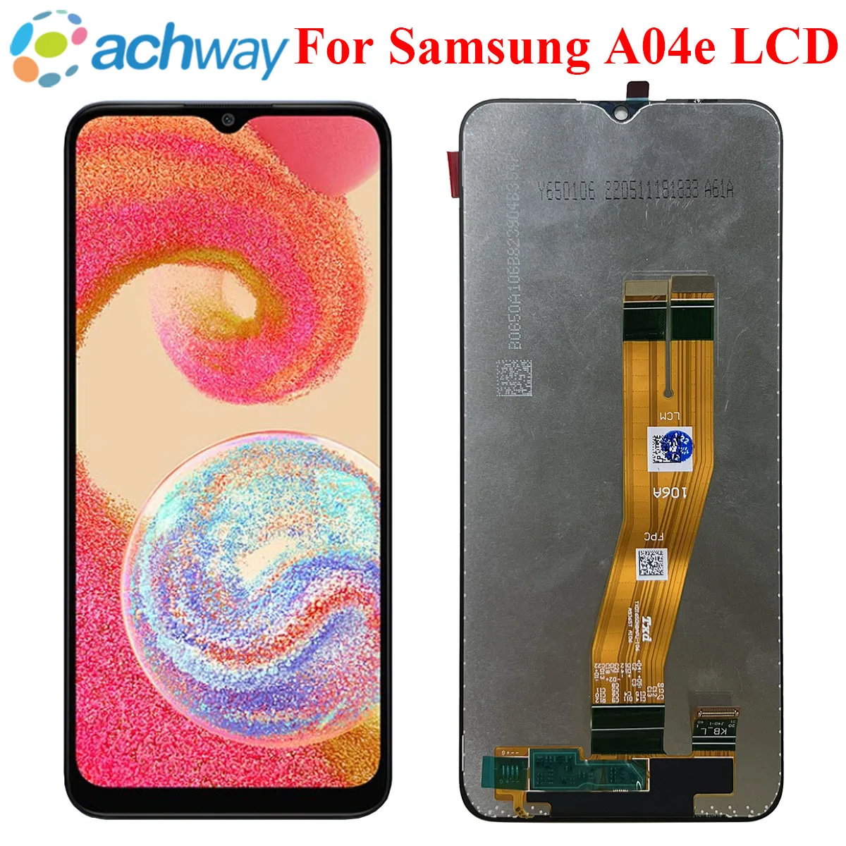 

Протестированный дисплей 6,5 дюйма для Samsung Galaxy A04e, сенсорный экран с дигитайзером для Samsung A04e LCD A04e A042F A042F/DS, замена экрана