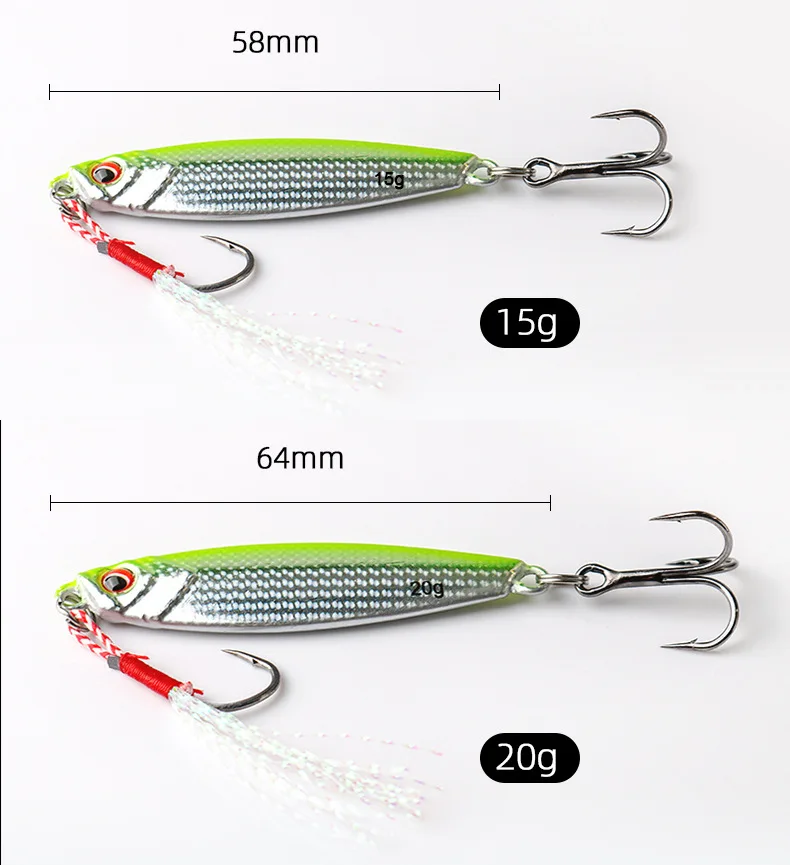 YINYU Iron plate BKK hook far cast lure bionic bait laser coating colo –  YinYu Fishing Store