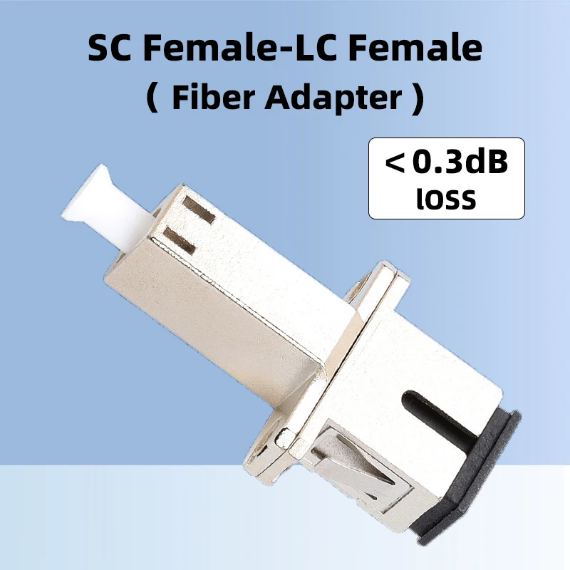 SC-LC Double Female Fiber Adapter Female To Female Fiber Connector Low Insertion Loss Fiber Patch Cord Converter 01310 1550nm ca 201 antenna switcher uhf 1 8 600mhz manual aerial female connector adapter converter cb car radio antenna coax switch