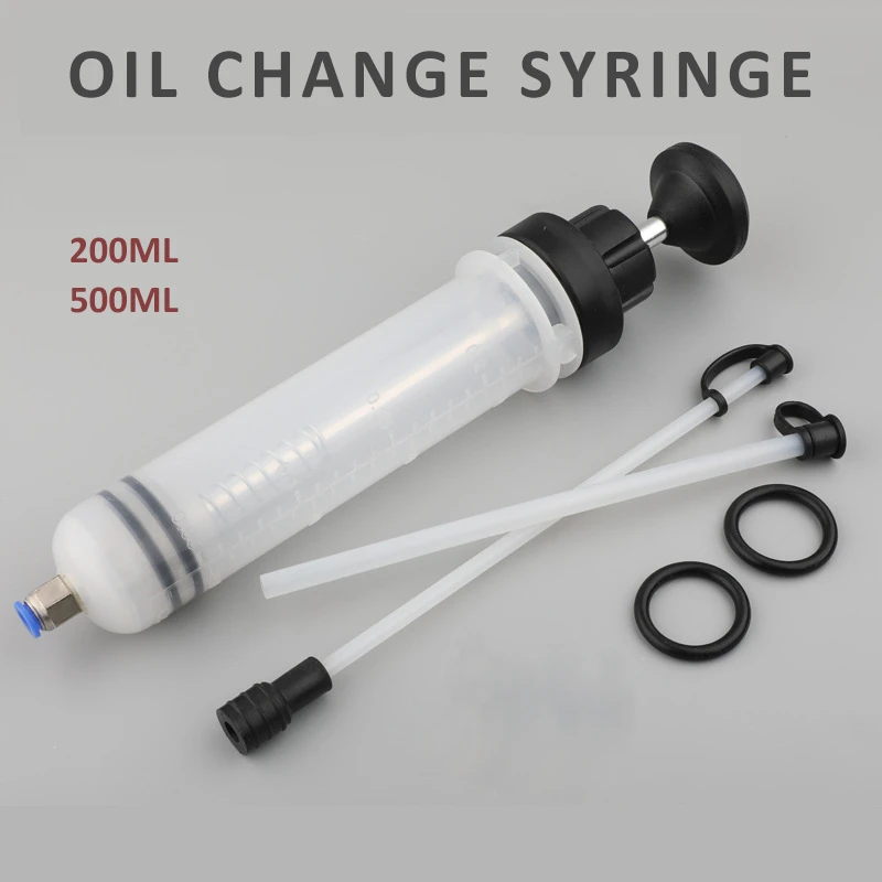 200/500ml Car Oil Change Syringe Auto Brake Fluid Oil Extractor with