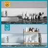 2-tier wooden countertop organizer – with basket, for bathroom/kitchen 3