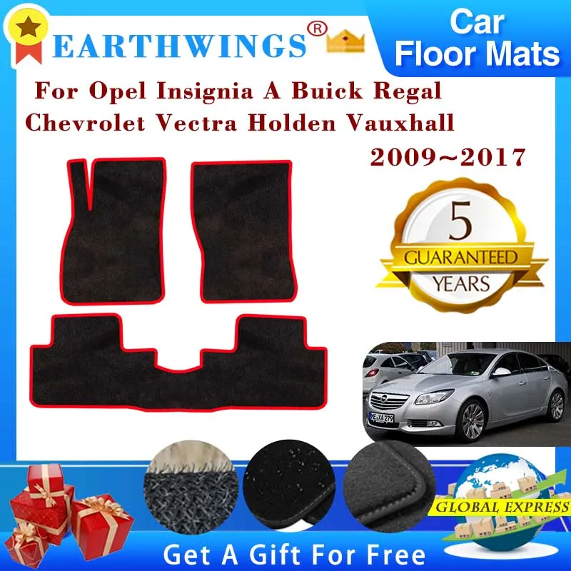 

For Opel Insignia A Buick Regal Chevrolet Vectra Holden Vauxhall 2009~2017 Car Floor Mats Carpets Cover Foot Pads Accessories