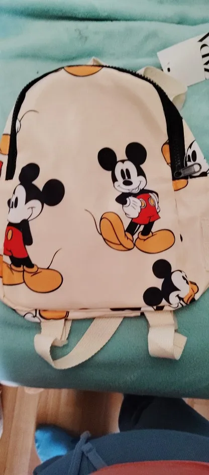 Disney 2024 nueva moda Mickey Mouse patrón bolso escolar para niños lindo Mickey estampado mochila ligera photo review