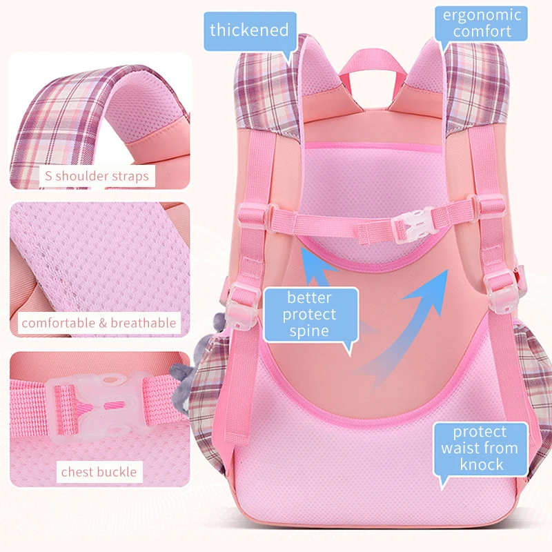 Lovely Backpacks for Students Water Resistant Kawaii School Bags pupil Schoolbag Teens School Backpack for girls Pro Custom Logo