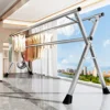 2025 New Layer Clothes Drying Rack with Shoe Storage Shelf–Organizer Shelf,Floor Standing Design for Bedroom,Balcony,or Bathroom 1