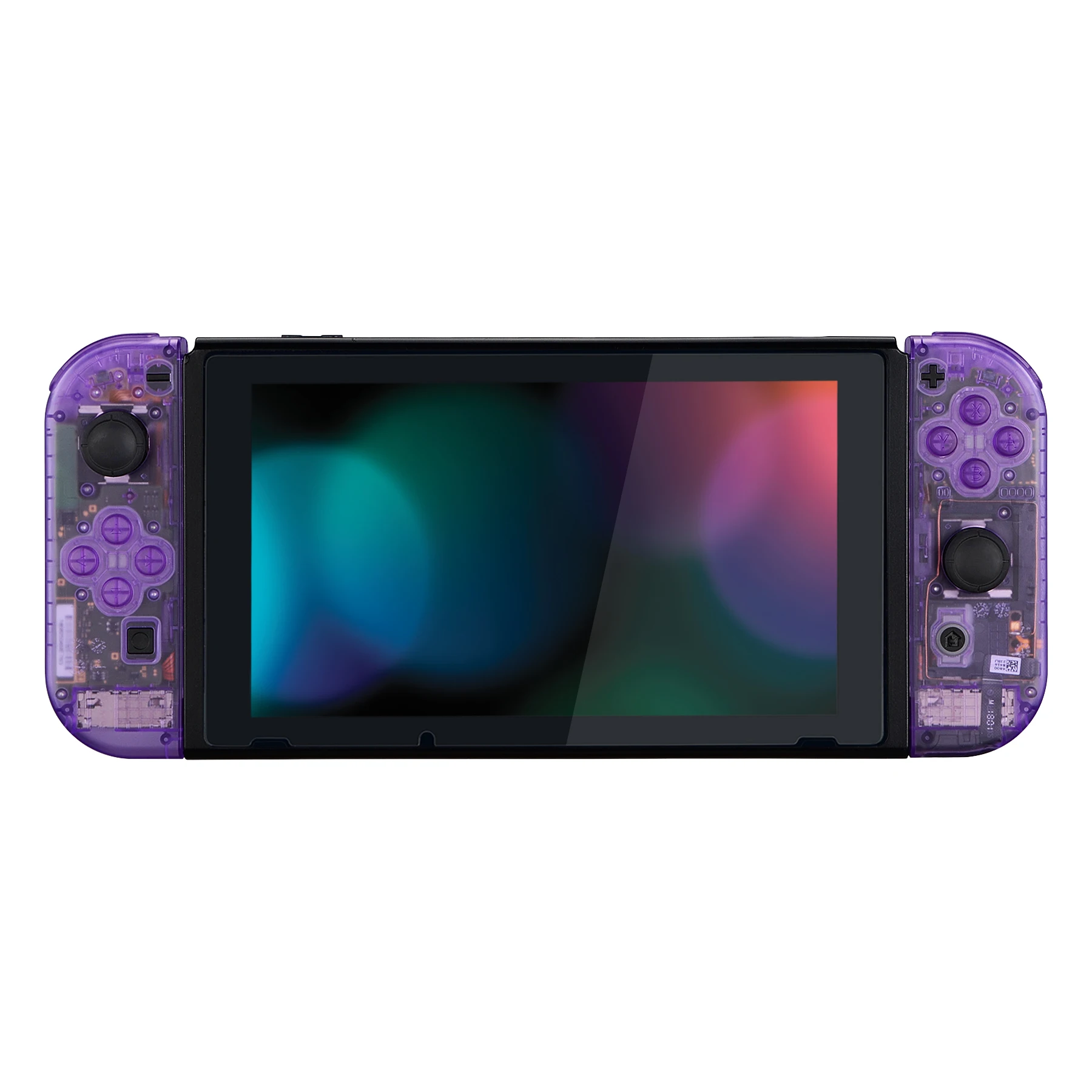 Extremerate-shell Habitação Personalizada para Nintendo Switch Controlador Joycon Oled Tampa Roxa Atômica Clara com Botões Conjunto Completo - Image 2