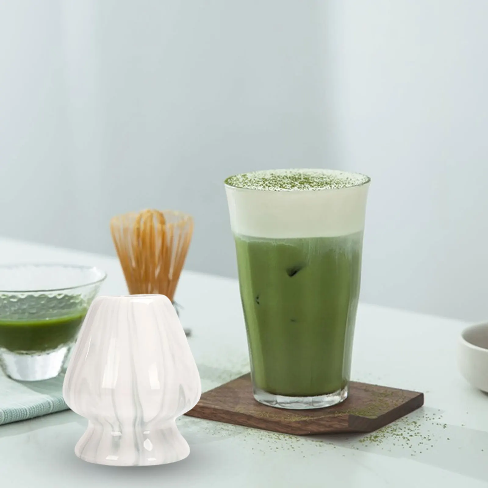 Japanese Matcha Whisk Holder Teaware Matcha Ceremony Matcha Whisk Container Handmade Whisk Holder for Dining Room Home Teahouse