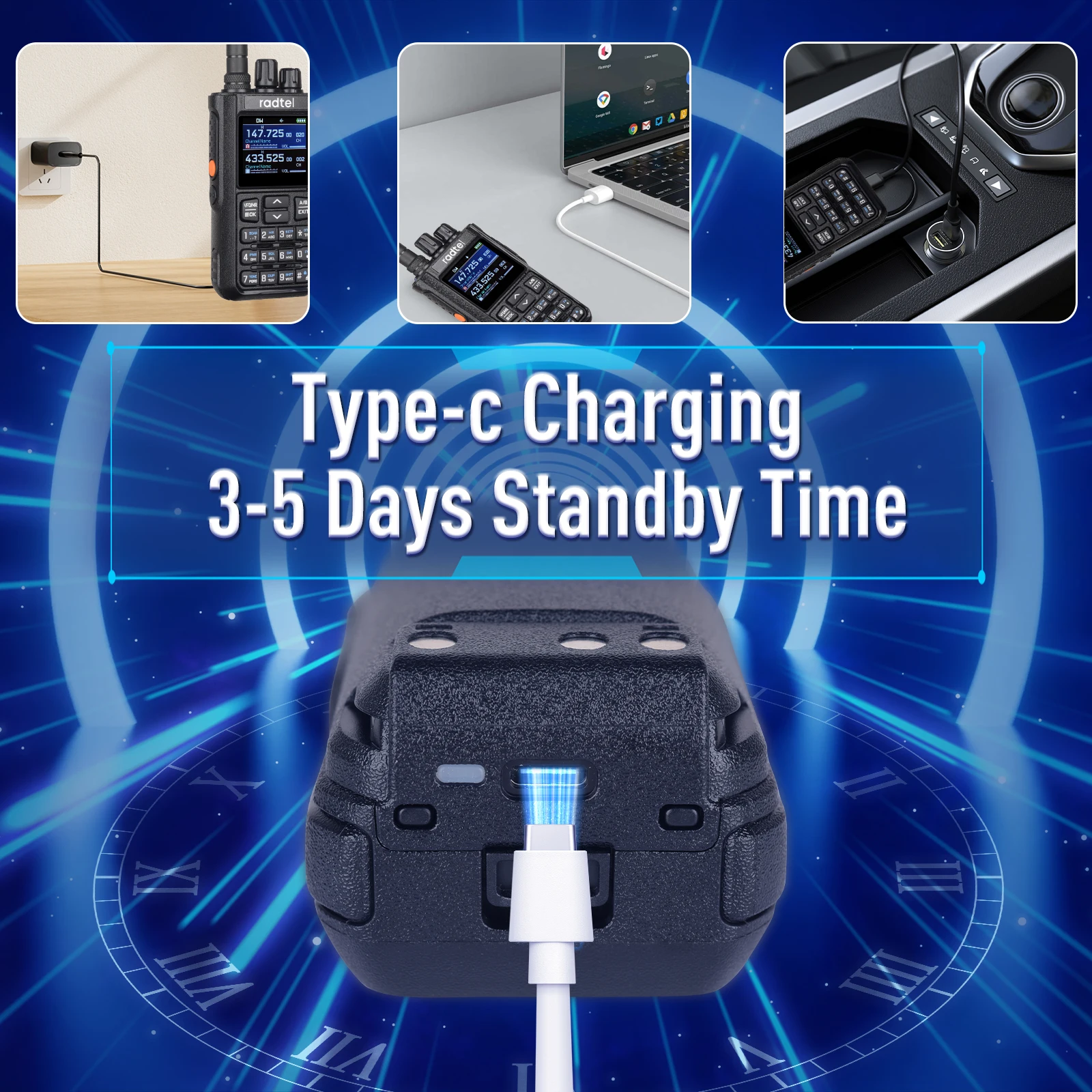 Radtel RT-900 8W Full band Ham Radio Walkie Talkie 512CH Air Band Two Way Radio Station Aviation NOAA Police Marine River PTT 6