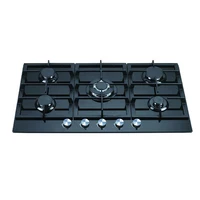 Gas Stove Built-in Fierce Fire Cooker 87CM  With Oven 5 Burner  Stir Frying Cooktop European Style 5 Eyes Gas Stoves For Home 1