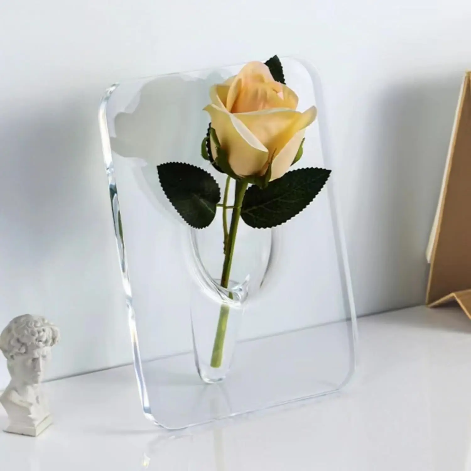 Vaso per Fiori in Acrilico Trasparente - Cornice Fotografica Rettangolare Moderna per la Casa - Image 2