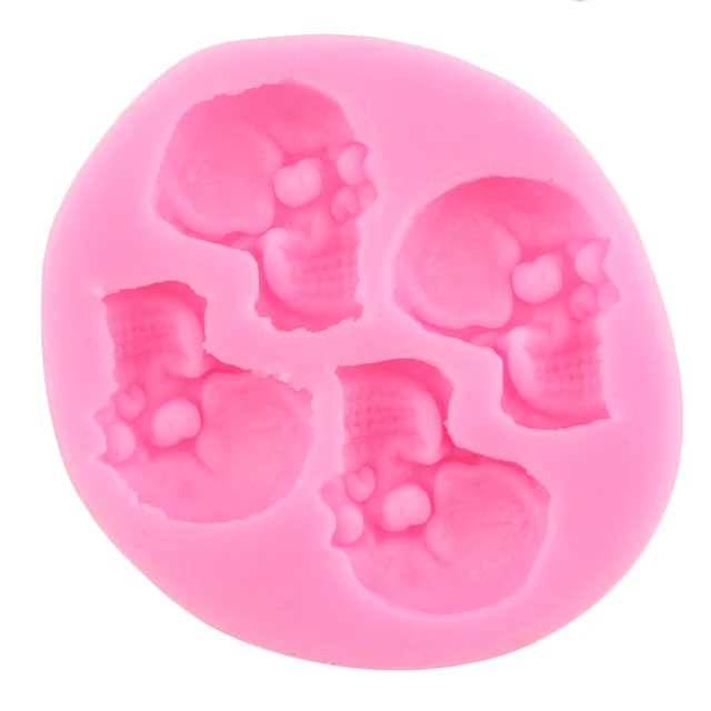 Halloween Csontváz Szilikon Penész Koponya Fej Polimer Agyag Fondant Penészek Torta Díszítő Szerszámok Csokoládé Cukorka Gyanta - Image 5