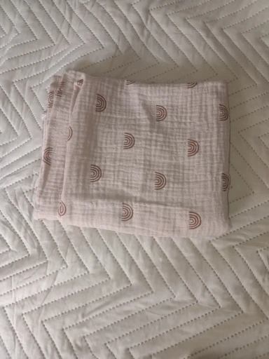 Cotton Swaddle Blanket Baby Blanket Floral Print Muslin Diaper Swaddle New Born Crinkle Fabric Stroller Cover photo review