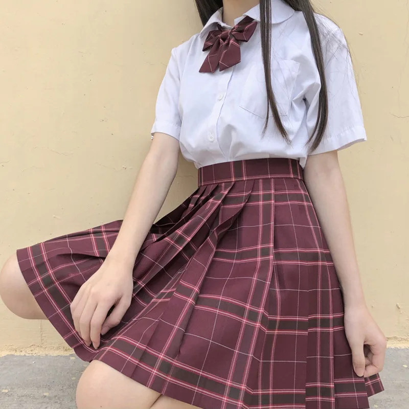 2022-school-uniform-korean-student-jk-seifuku-blouse-pleated-skirt-tie