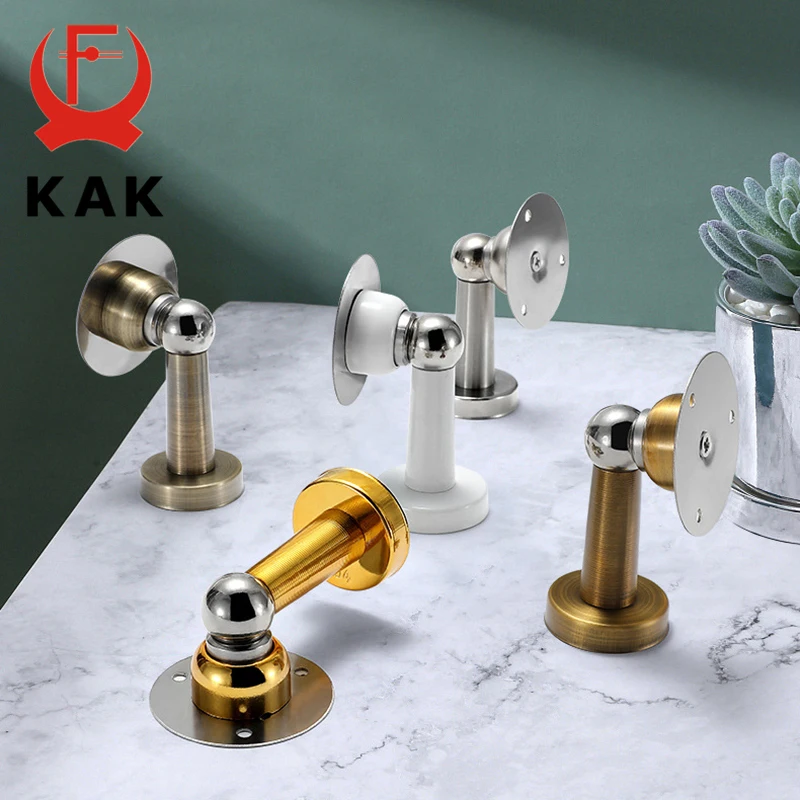 Stainless Steel Magnetic Doorstop Non-Punch Wind-Proof Door Stopper Wall Mounted Floor Mounted Door Holder Hardware magnetic door stopper