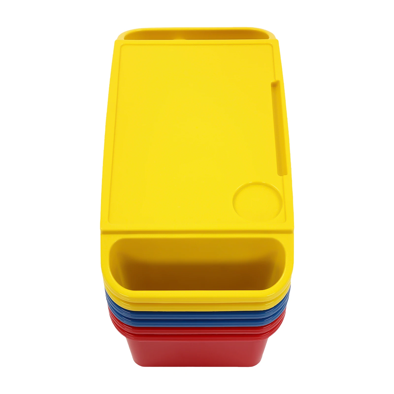 6 Pcs Kids Lap Desk Tray, Rectangular Lap Desks,Lap Desk Tray Rounded Corners Anti-slip Bottom for Writing Eating Game Classroom 4