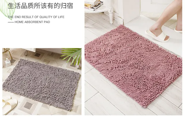 Microfiber Bathroom Floor Mat Thick Soft Absorbent Chenille Rubber Backing  Quick Dry Machine Washable Rugs Rug - AliExpress