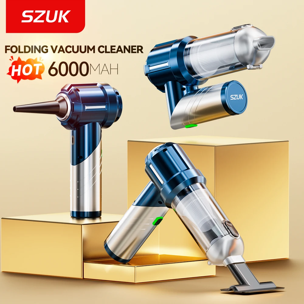 SZUK C013MAX Powerful Car Vacuum Cleaner Mini Wireless Portable Vacuum Cleaner for Home Appliance Handheld Blower Car Cleaner 2