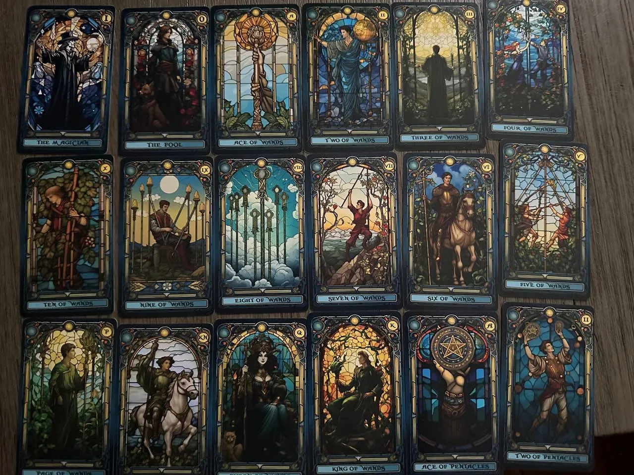 Stained Glass Tarot – 78 Card Fortune Telling Deck
