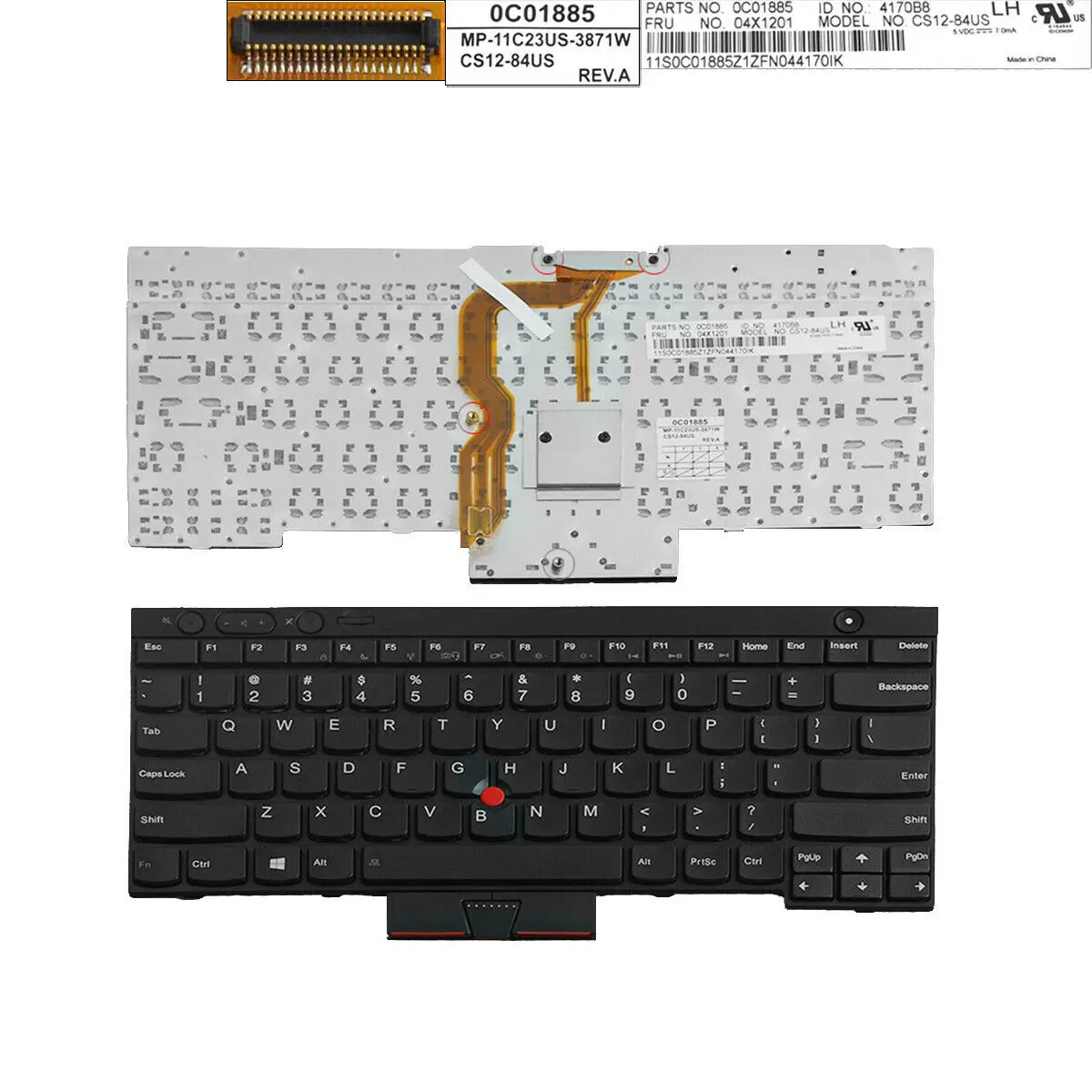 Nuova Tastiera Usa Per Ibm Lenovo Thinkpad T530 T530I T430 T430S X230 W530 Oco1885 Us