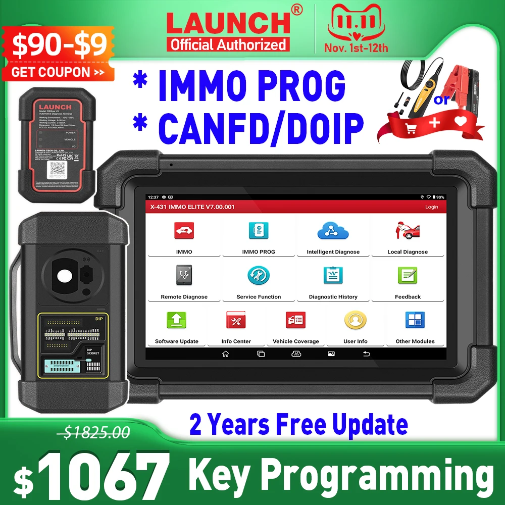 2023 LAUNCH X431 IMMO Elite X PROG 3 Key Programmer Car OBD OBD2