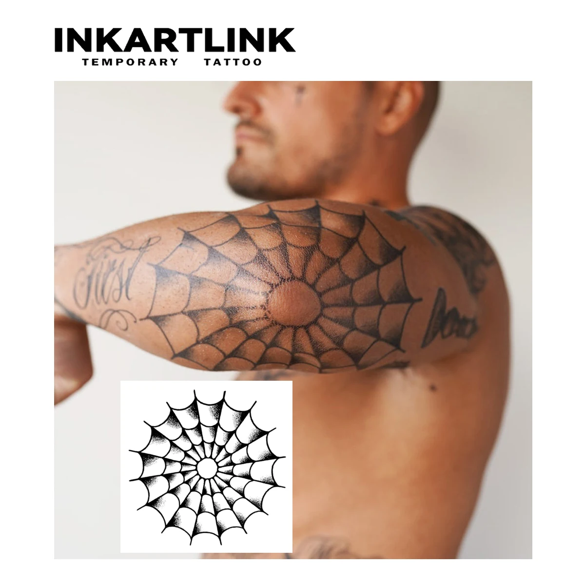 Spider web Temporary Tattoo,Lasts To 15 Days New Technology Magic Waterproof Semi Permanent Sticker. 2