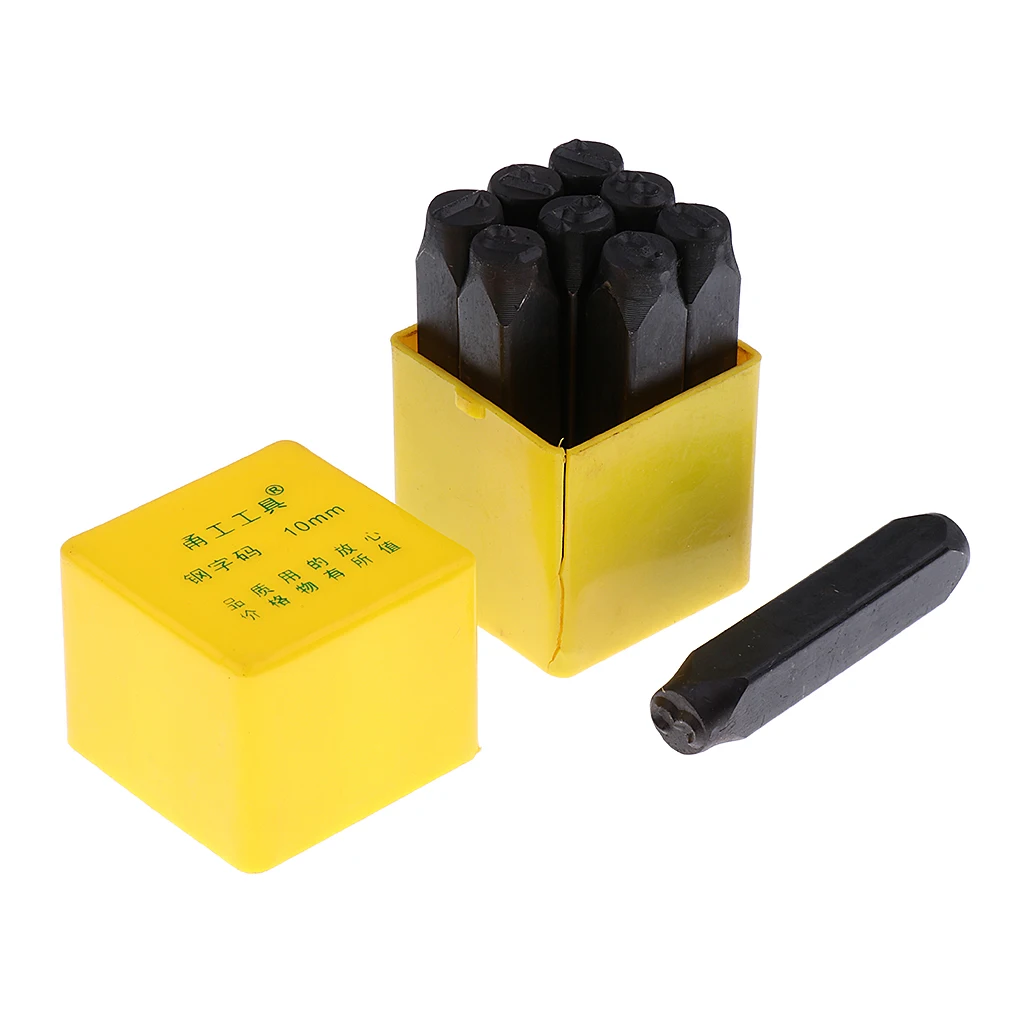 3mm/4mm/5mm/6mm/10mm/12.5mm Stamps Letters Alphabet Numbers Set Punch Steel Metal Tool Craft Round Hole Punch Cutter Set