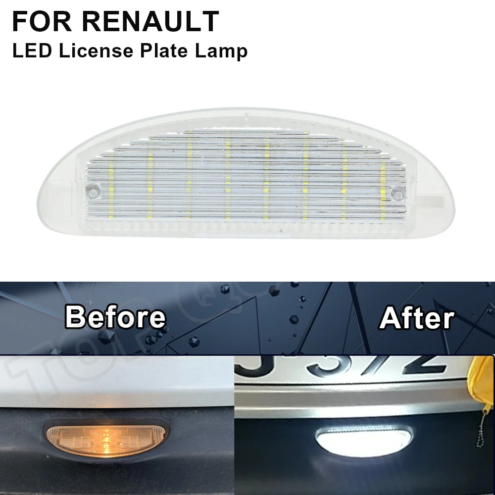 

For Renault Clio MK2 Clio II (1998-2005) Twingo I (1993-2007) 1X No Error LED License Number Plate Light Lamp OEM#:7700410754