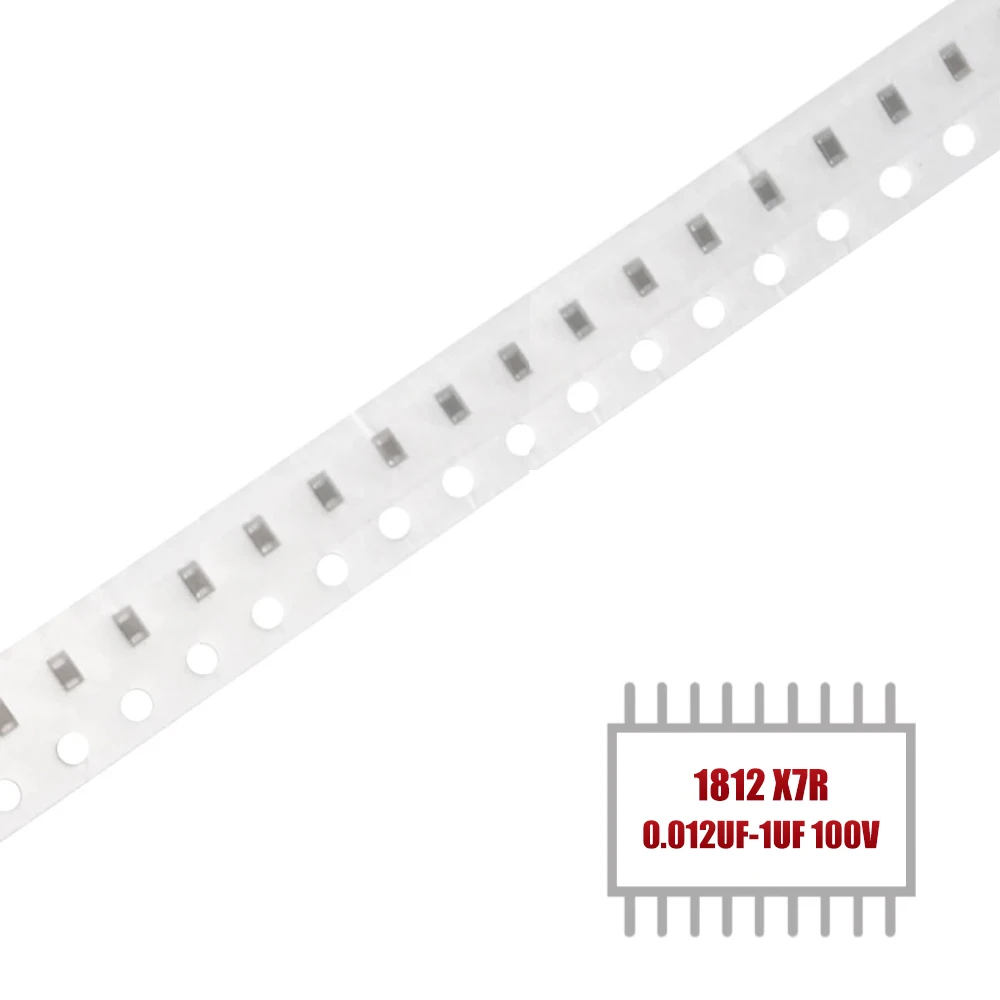 MY GROUP 100PCS 1812 X7R SMD 100V 6800pF~1uF MLCC Ceramic Capacitor in Stock