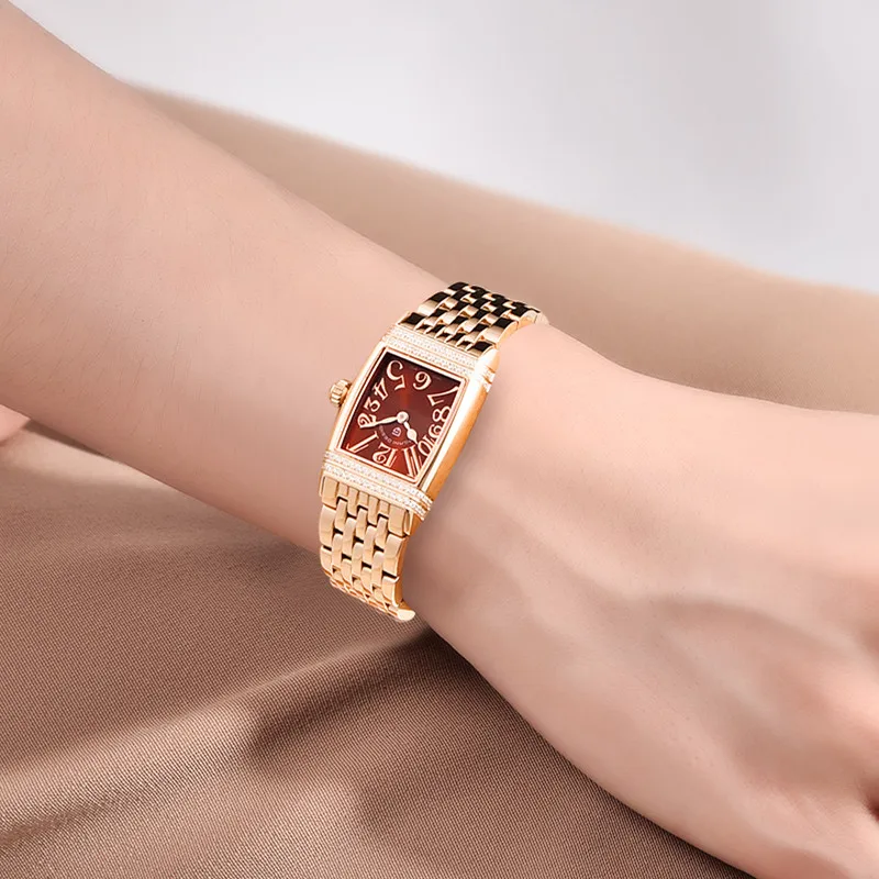 PAGANI DESIGN Brand Fashion Rectangle Watch Luxury Sapphire Stainless Steel Quartz Wristwatches Waterproof For Women Reloj Mujer