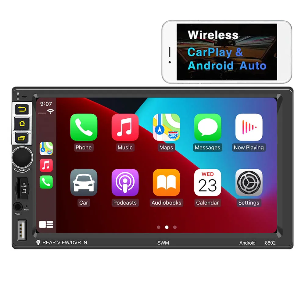 Universal 7 Inch Touch Screen Bluetooth 5.0 Car Multimedia Player With