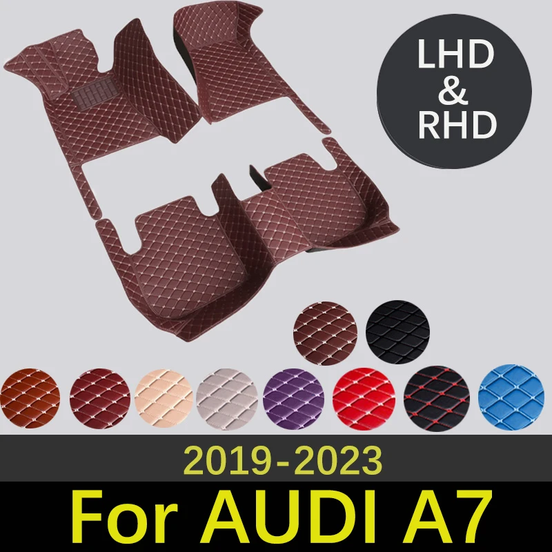 

High-Quality Leather Car Floor Mats For AUDI A7 2019~2023 Fashion Interiors Accessories Custom Carpets Car Styling Rug