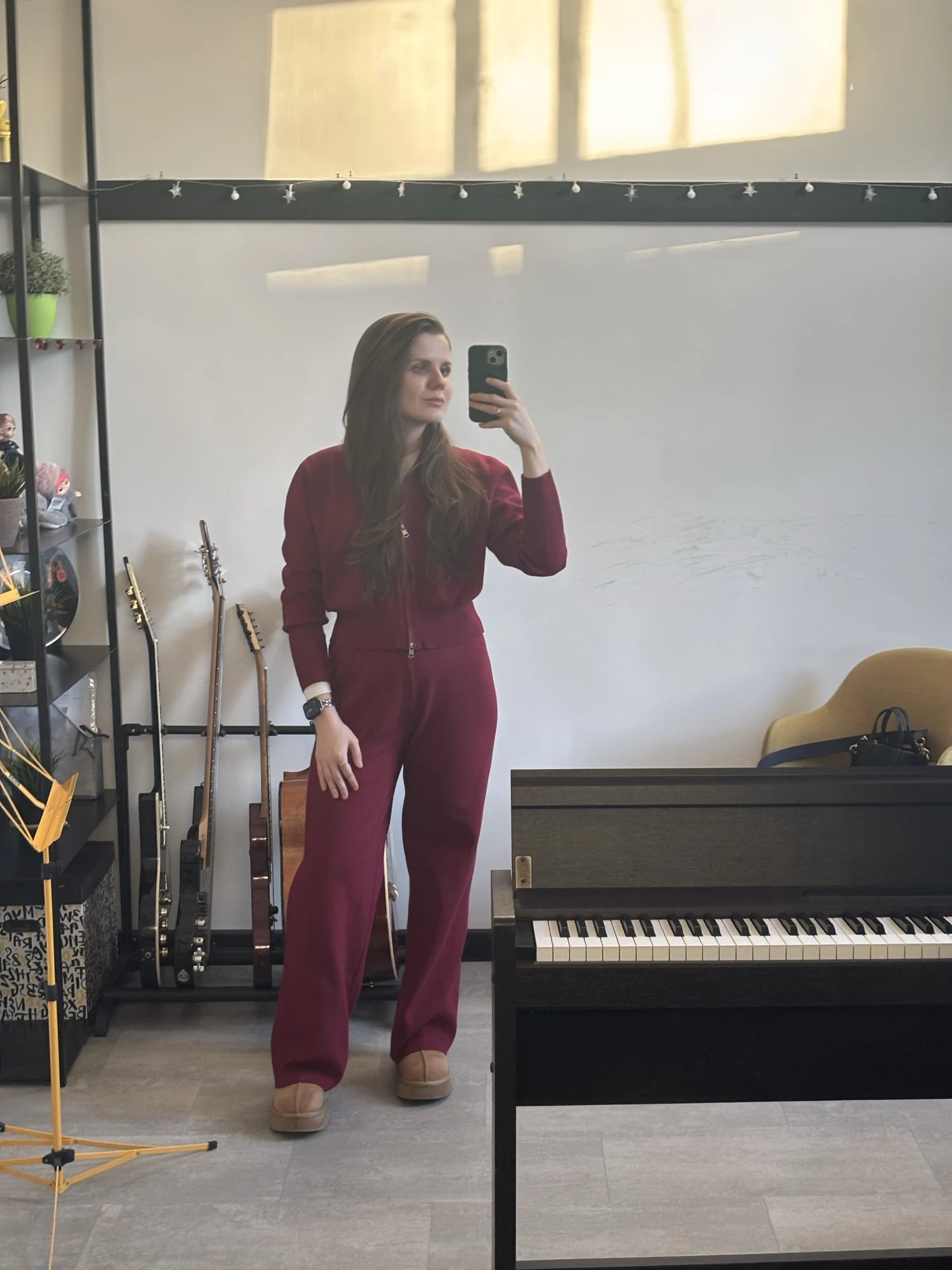 Wolfeel New Autumn Winter Zip Up Knit Pants Set Women's Trendy Slim Fit Cardigan Pants Chic Commuting Sweater Outfit photo review