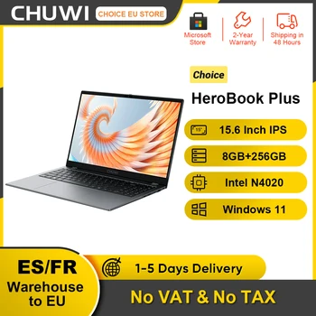 CHUWI-ordenador portátil HeroBook Plus, 15,6 pulgadas, 16:9, FHD, PC, Intel Celeron N4020, 8GB, DDR4, 256GB, SSD, Windows 11, BT, 4,2 M.2 hasta 1T