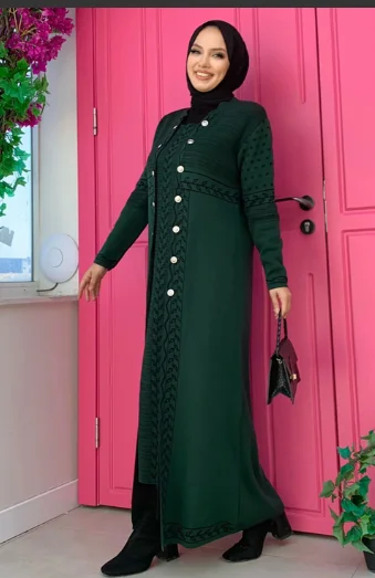 Desenlmilwautrinkko Ceket Menskuman Uzun Elbise Kadda2N Dubai Trt.K Muslimah Kdaz Sam Giyim Renk Abaya