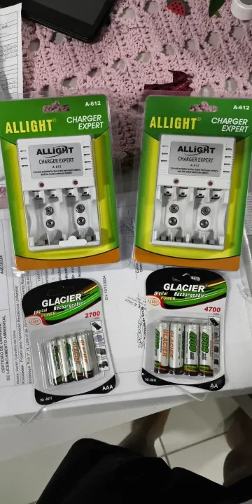 Kit Carregador De Pilhas E Pilhas Recarregáveis AA AAA - Neverdie Store photo review
