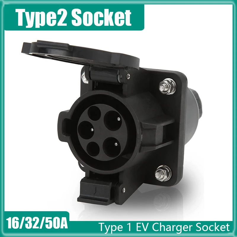 

Type1 Socket Electric Vehicle Charging Inlet Socket Vehicle J1772 Connector 16/32/50 AMP NEW