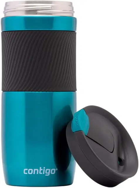 Contigo Byron Thermos Mug Cup Stainless Steel 470 Cold And Hot Drink Holder  Snapseal Vacuum Flask One Hand Lift Inner Gray Blue Red Black Navy Pink  2023 Unisex Kitchen Camping 6-12 Hours Protection