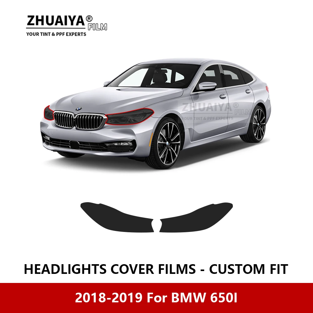 

For BMW 650I 2018-2019 Car Exterior Headlight Anti-scratch PPF precut Protective film Repair film Car stickers Accessories