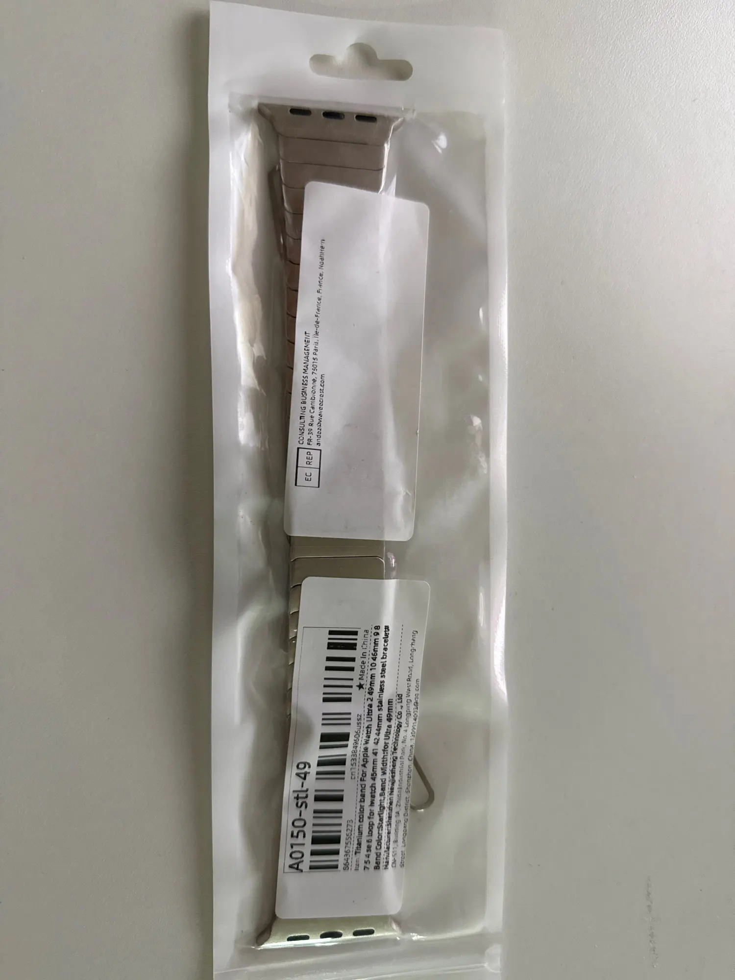 Pulseira de cor de titânio para apple watch ultra 2 49mm 10 46mm 9 8 7 5 4 se 6 loop para iwatch 45mm 41 42 44mm pulseira de aço inoxidável photo review